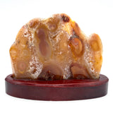 Agate Slice w/ Druzy in Custom Wood Stand