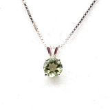 6mm Round Cut Moldavite Necklace- Paul Jensen Signature Collection