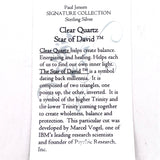 Clear Quartz Star of David Necklace- Paul Jensen Signature Collection