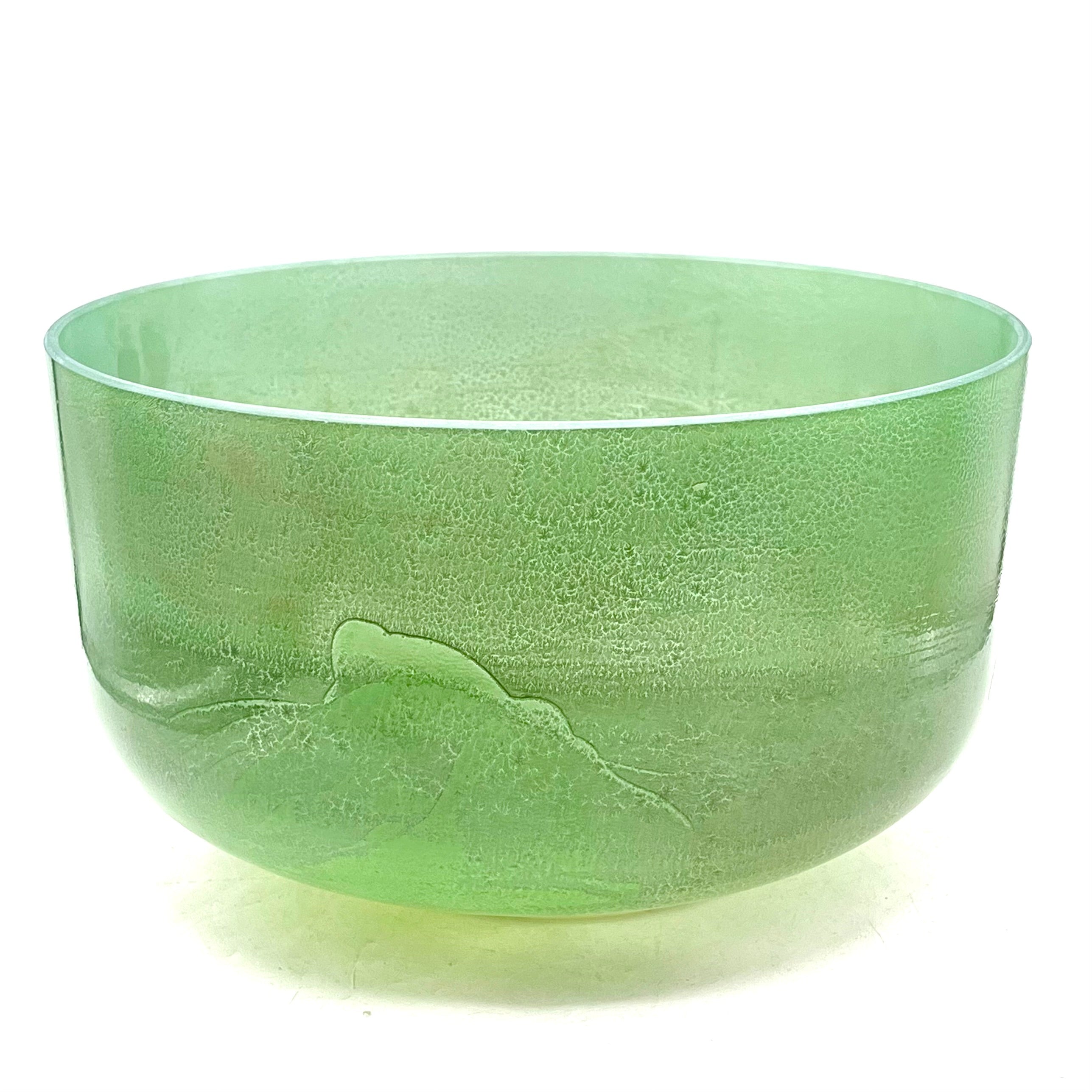 12" A+30 Andara Frosted Inside 134136 Crystal Tones Bowl