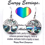 Abalone Tree of Life Energy Earrings