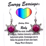 Ruby Sun Energy Earrings