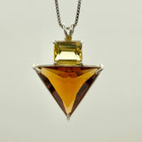 Siberian Gold Quartz Angelic Star w/ Golden Beryl Necklace- Paul Jensen Signature Collection