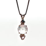 Aquamarine, Angel Aura Mini Radiant Heart & Morganite Necklace- Paul Jensen Signature Collection