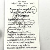 Aquamarine, Angel Aura Mini Radiant Heart & Morganite Necklace- Paul Jensen Signature Collection