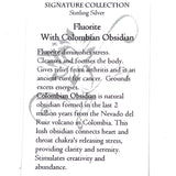 Fluorite w/ Colombian Obsidian Necklace- Paul Jensen Signature Collection