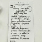 Siberian Gold Quartz Angelic Star w/ Golden Beryl Necklace- Paul Jensen Signature Collection