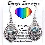 Blue Topaz Energy Earrings