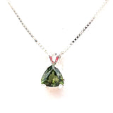 6mm Trillion Cut Moldavite Necklace- Paul Jensen Signature Collection