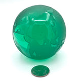 Emerald Green Glass 3” World Sphere