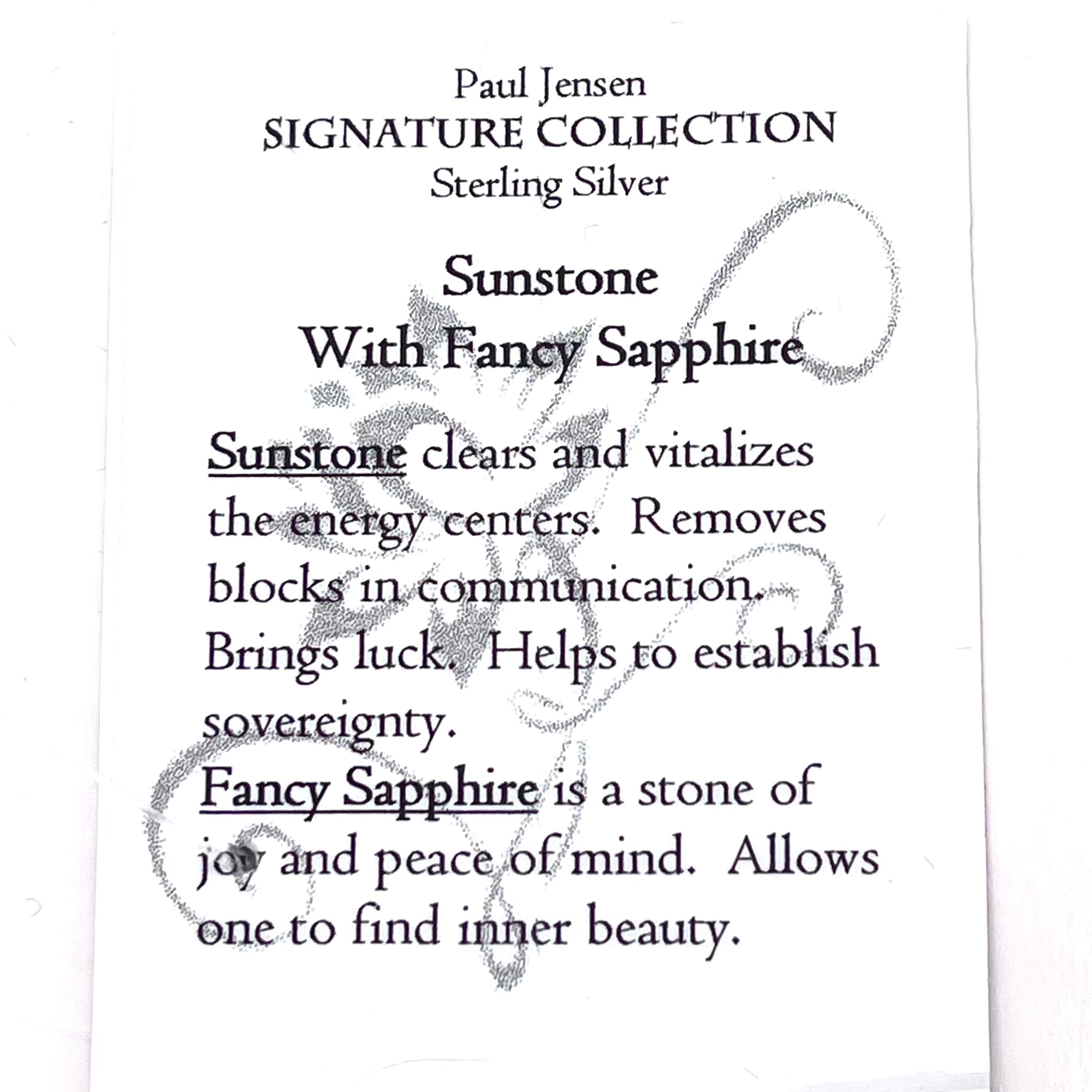 Sunstone w/ Fancy Sapphire Necklace- Paul Jensen Signature Collection