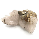 Slight Smoky Quartz Elestial w/ Golden Barite Desert Rose Formations, Mica in Feldspar/ Potassium Matrix