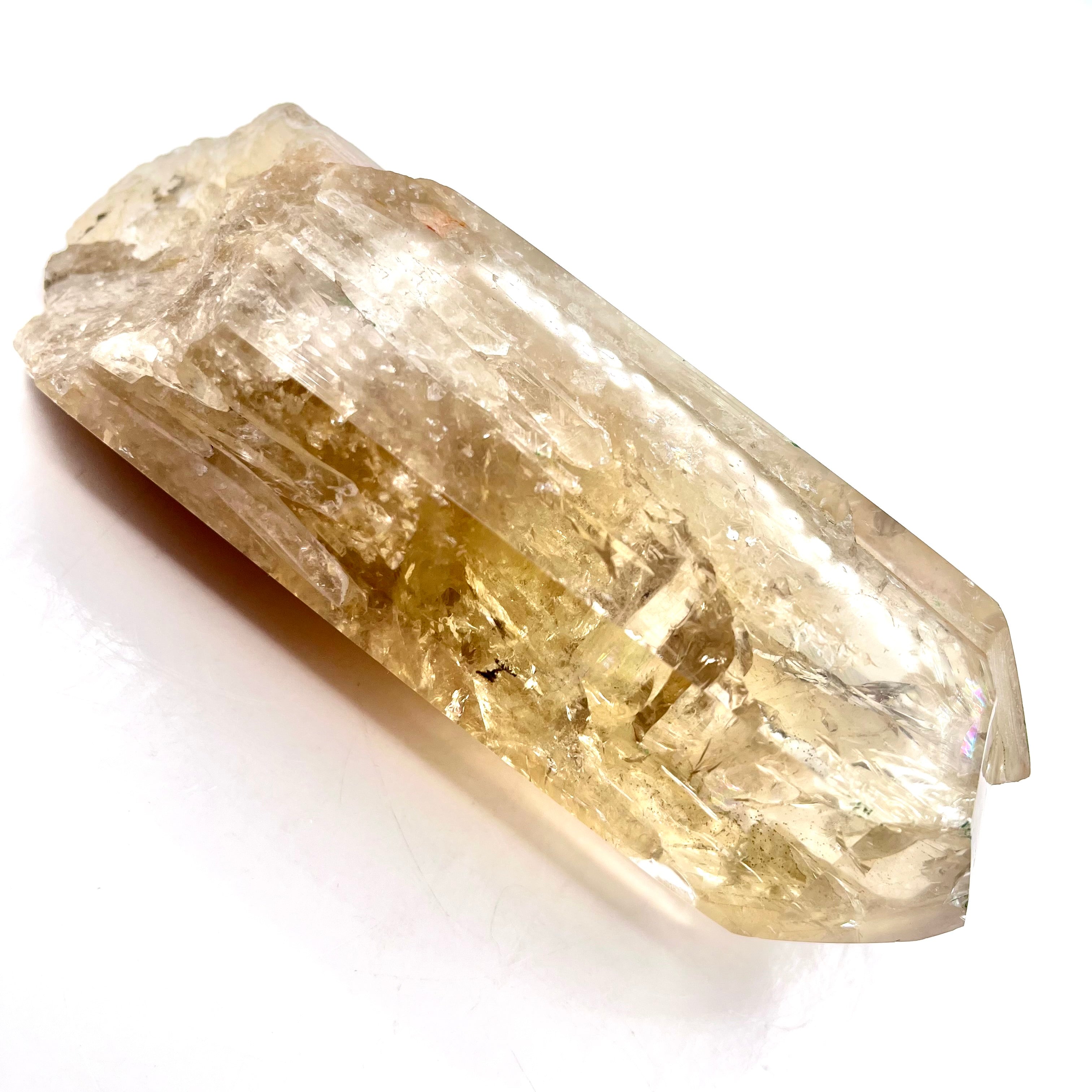Exquisite Rare High Quality Citrine from the Congo w/ 4 Gorgeous Points- Partial Natural Form- Full of Rainbows