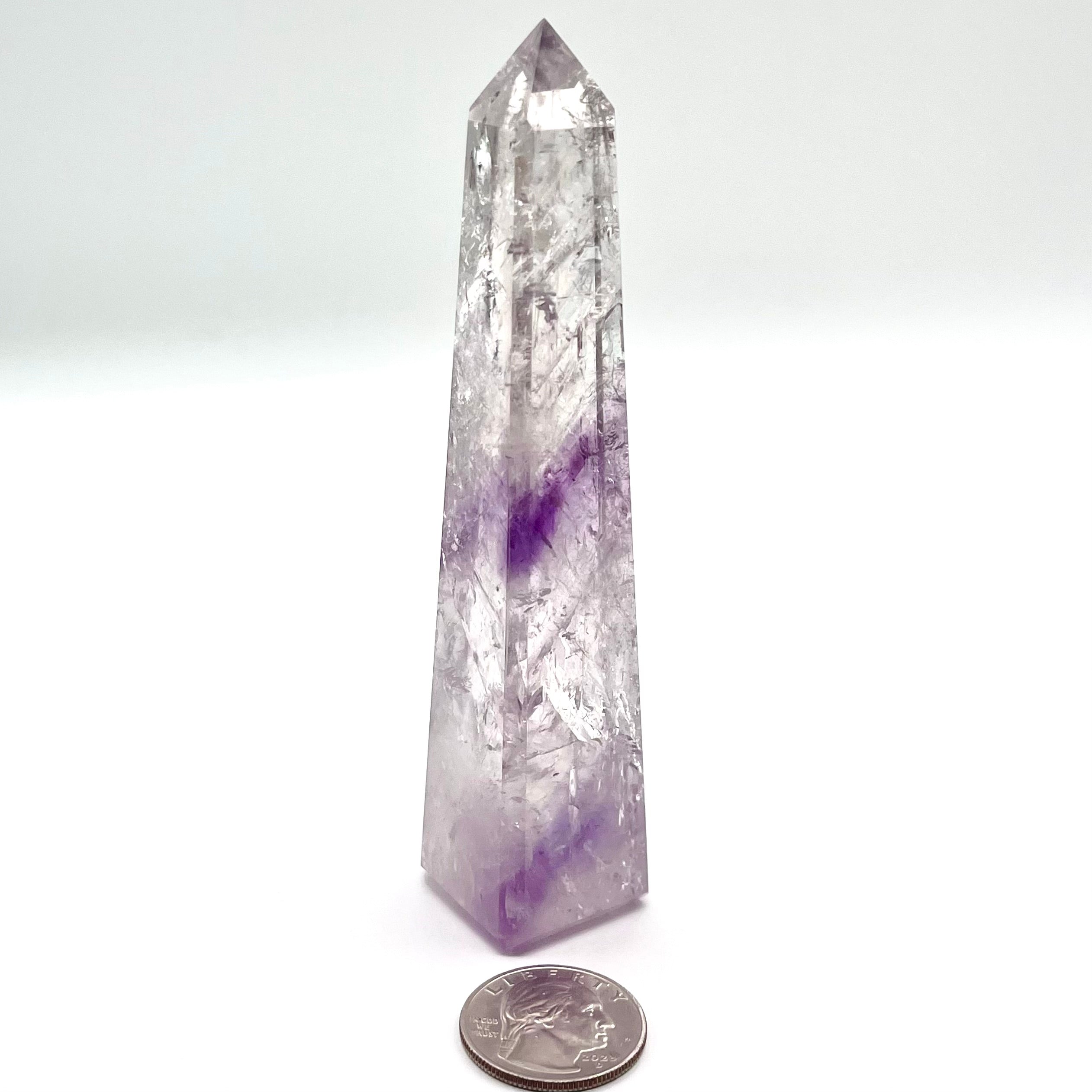 Gorgeous Amethyst Quartz Obelisks- Exquisite Clarity, Full of Rainbows