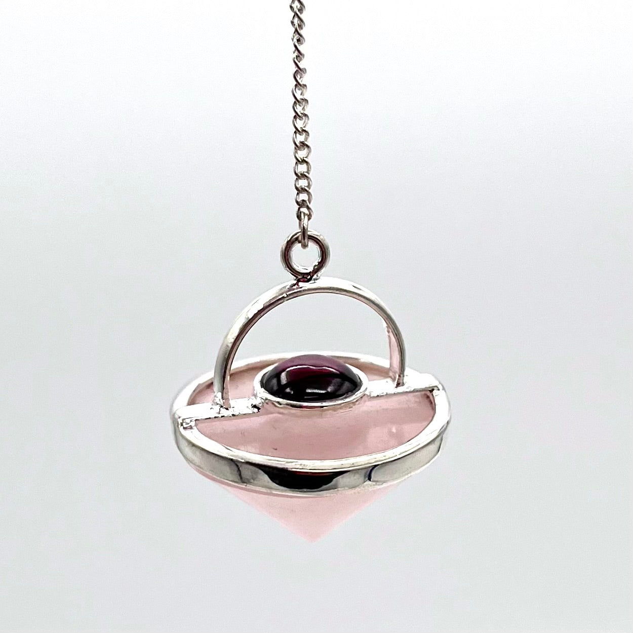 Rose Quartz w/ Garnet Pendulum