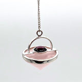 Rose Quartz w/ Garnet Pendulum