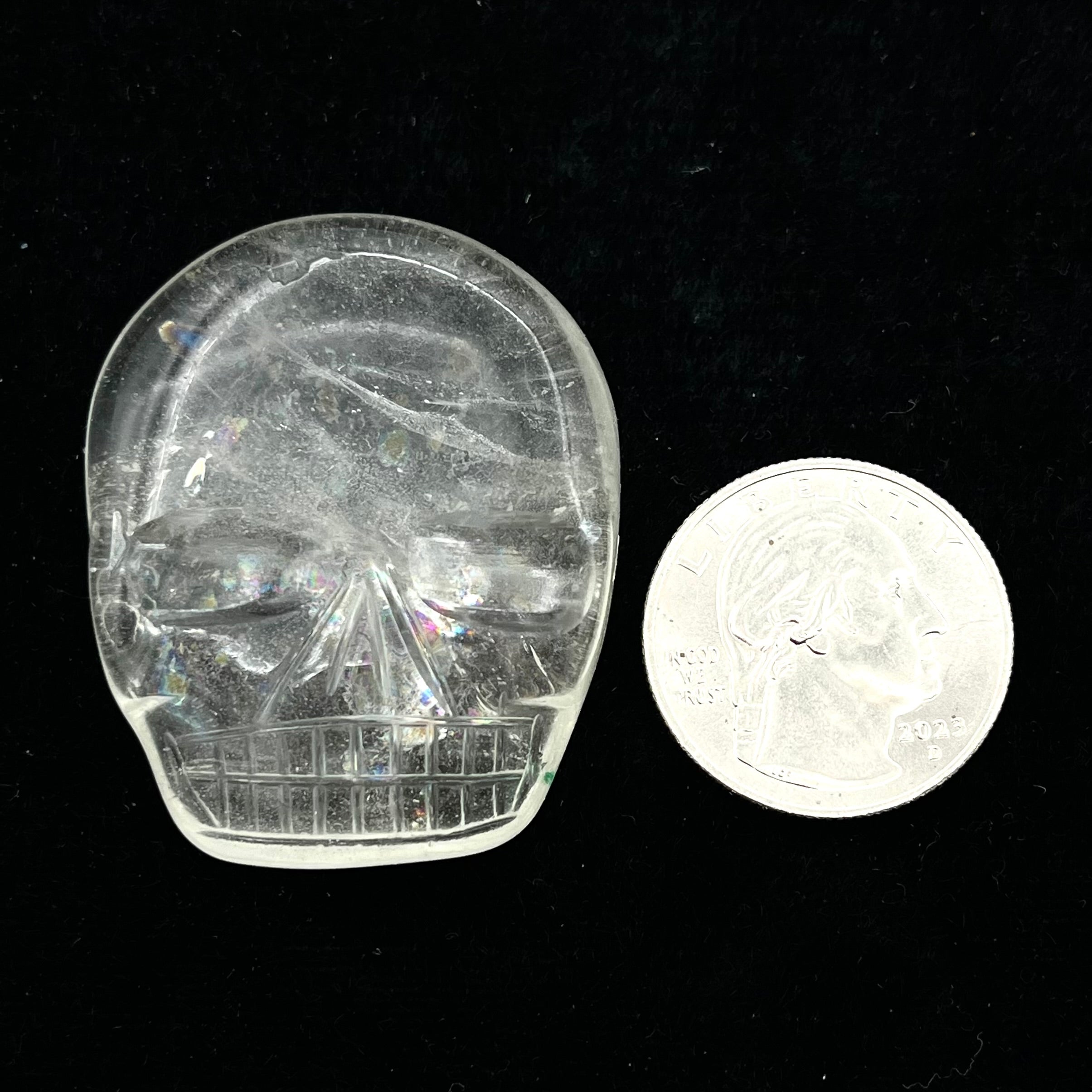 Clear Quartz Skull Palmstone