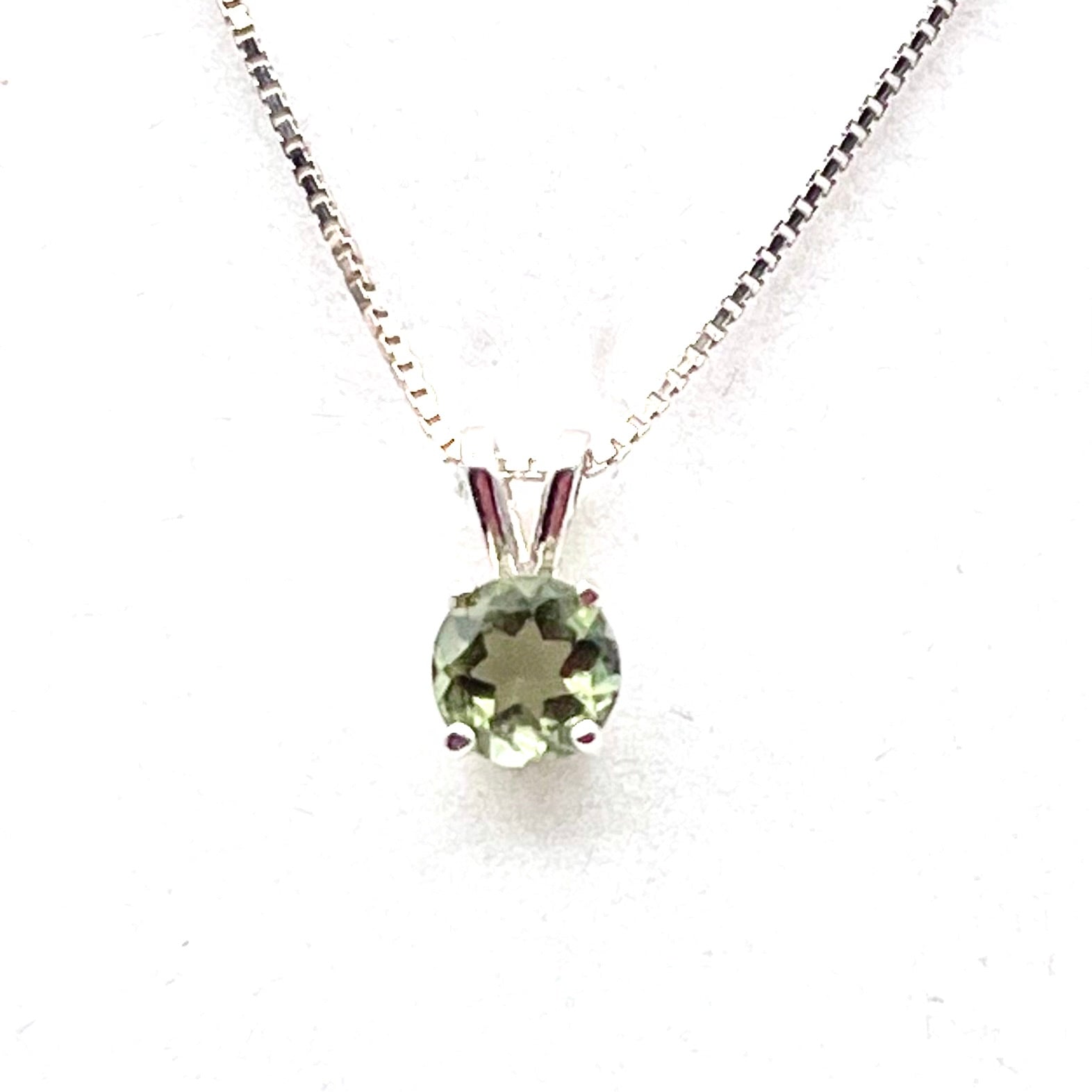 6mm Round Cut Moldavite Necklace- Paul Jensen Signature Collection