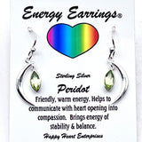 Peridot Crescent Moon Energy Earrings