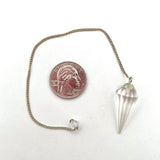 Faceted Clear Quartz Point Pendulum