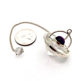 Clear Quartz w/ Amethyst Pendulum