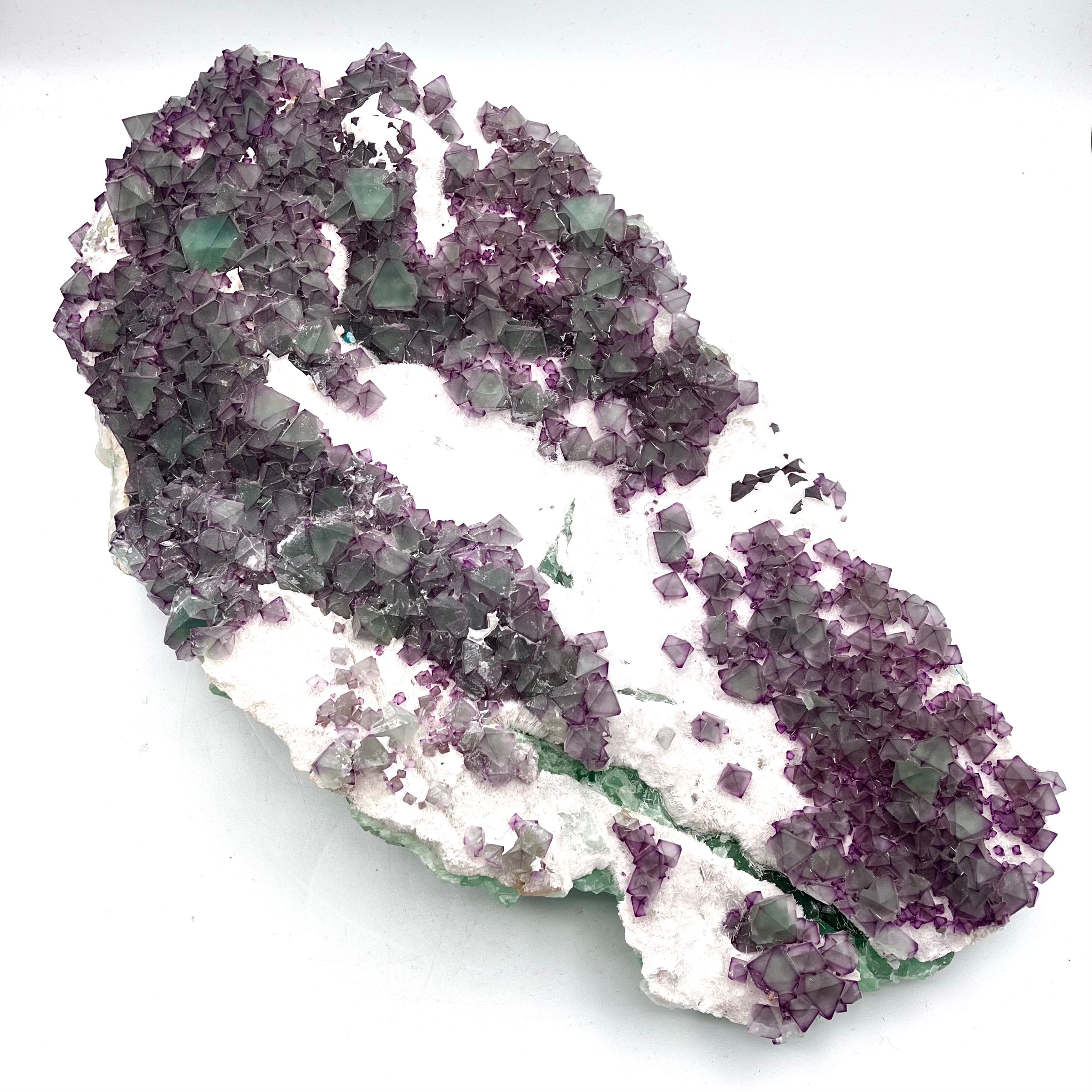 Stunning Fluorite Cube Formation- Green & Purple