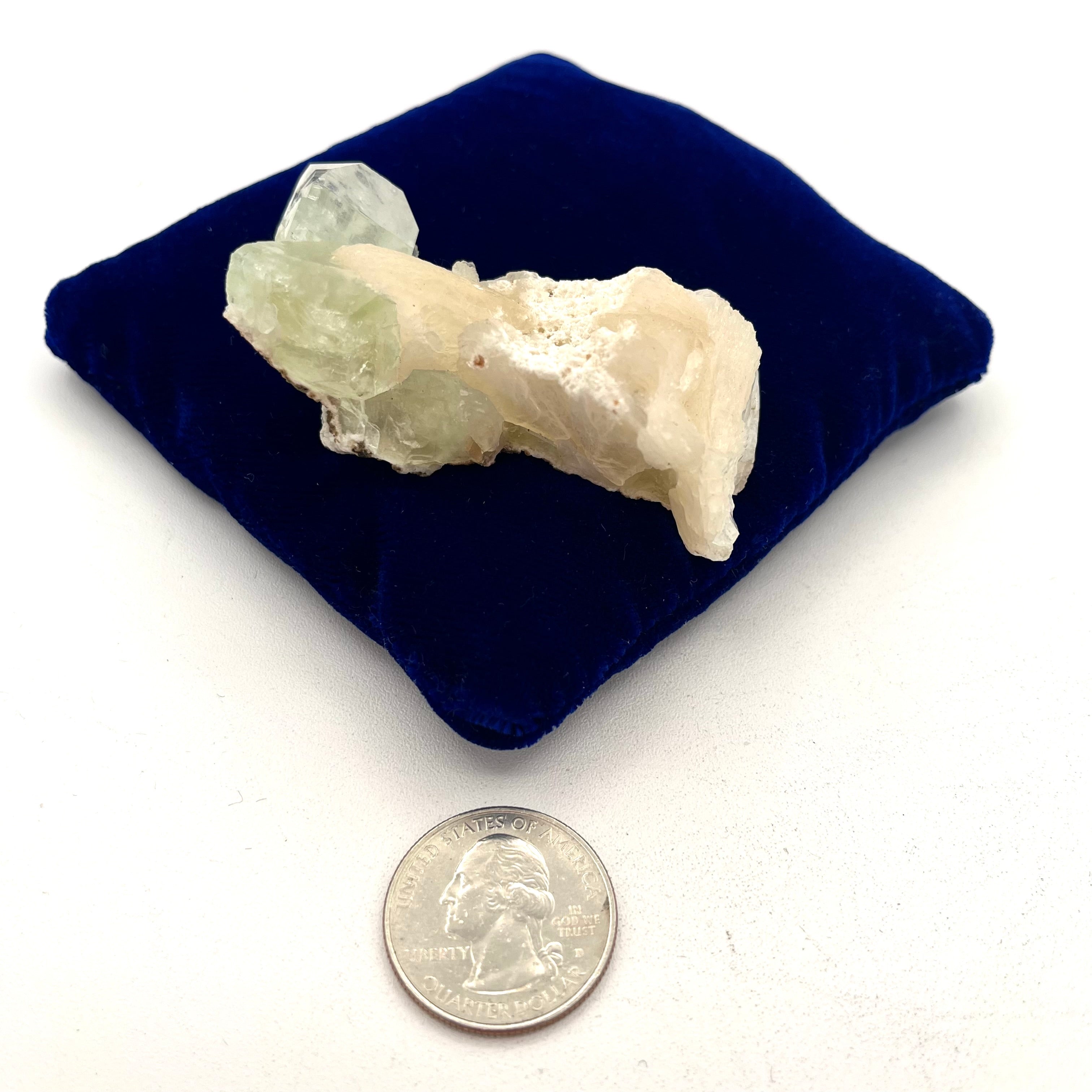 Clear Apophyllite with Stilbite