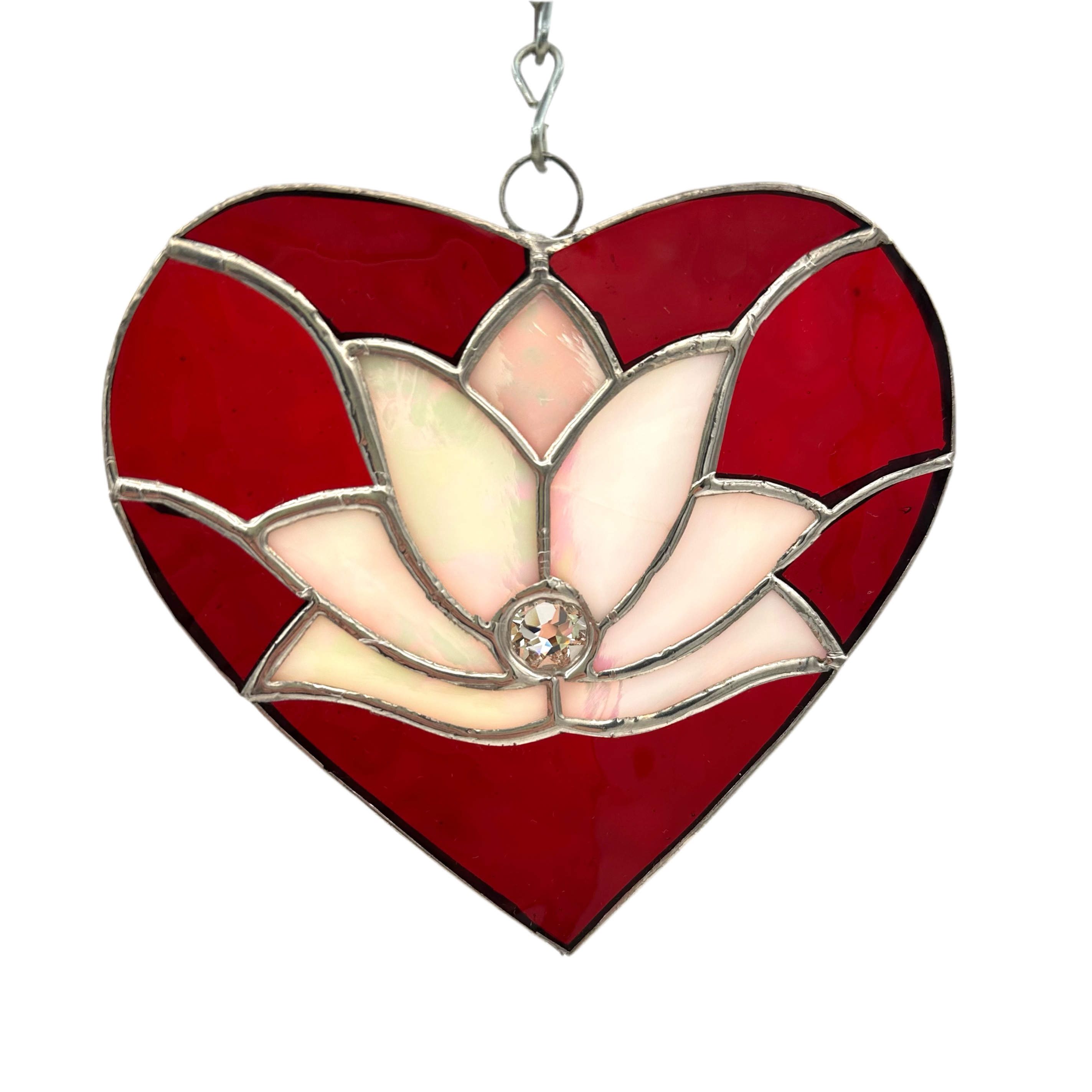 Stained Glass Lotus Heart