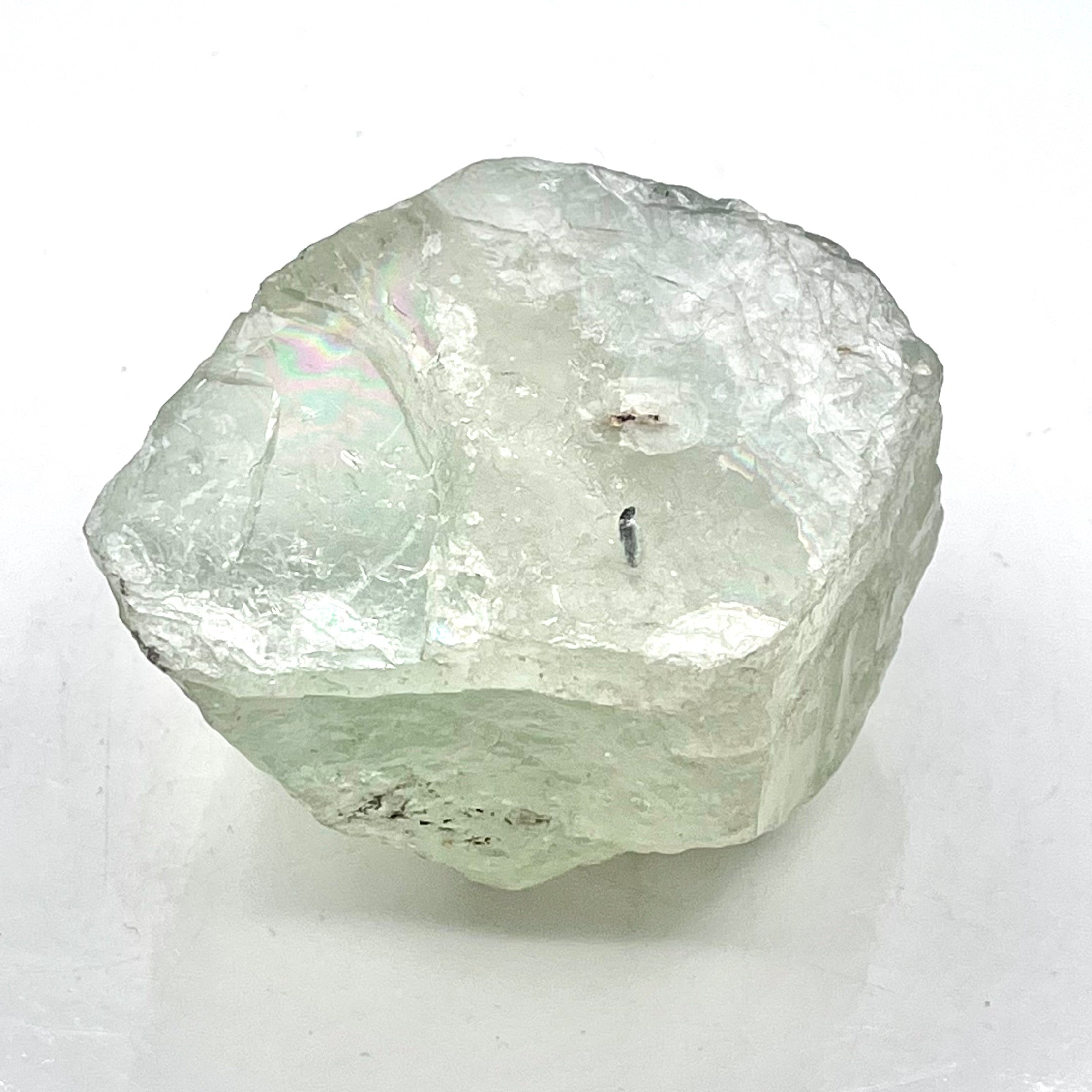 Exquisite Natural Aquamarine w/ Rainbows & 1 Polished Face