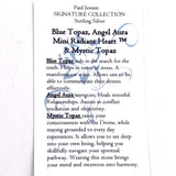 Blue Topaz, Angel Aura Mini Radiant Heart& Mystic Topaz Necklace- Paul Jensen Signature Collection