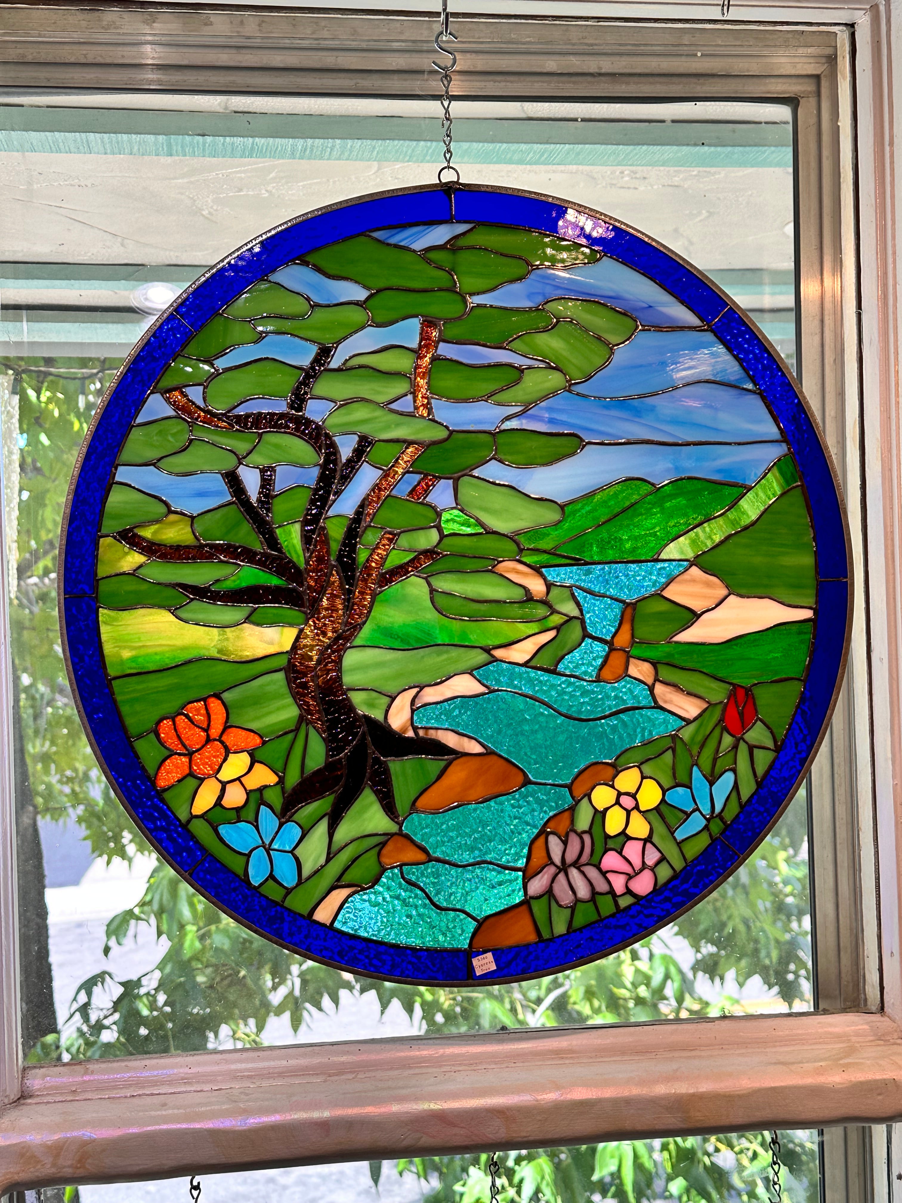 Stained Glass Cypress Tree