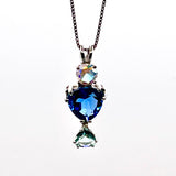 Mystic Topaz, Tibetan Blue Obsidian w/ Colombian Obsidian Necklace- Paul Jensen Signature Collection