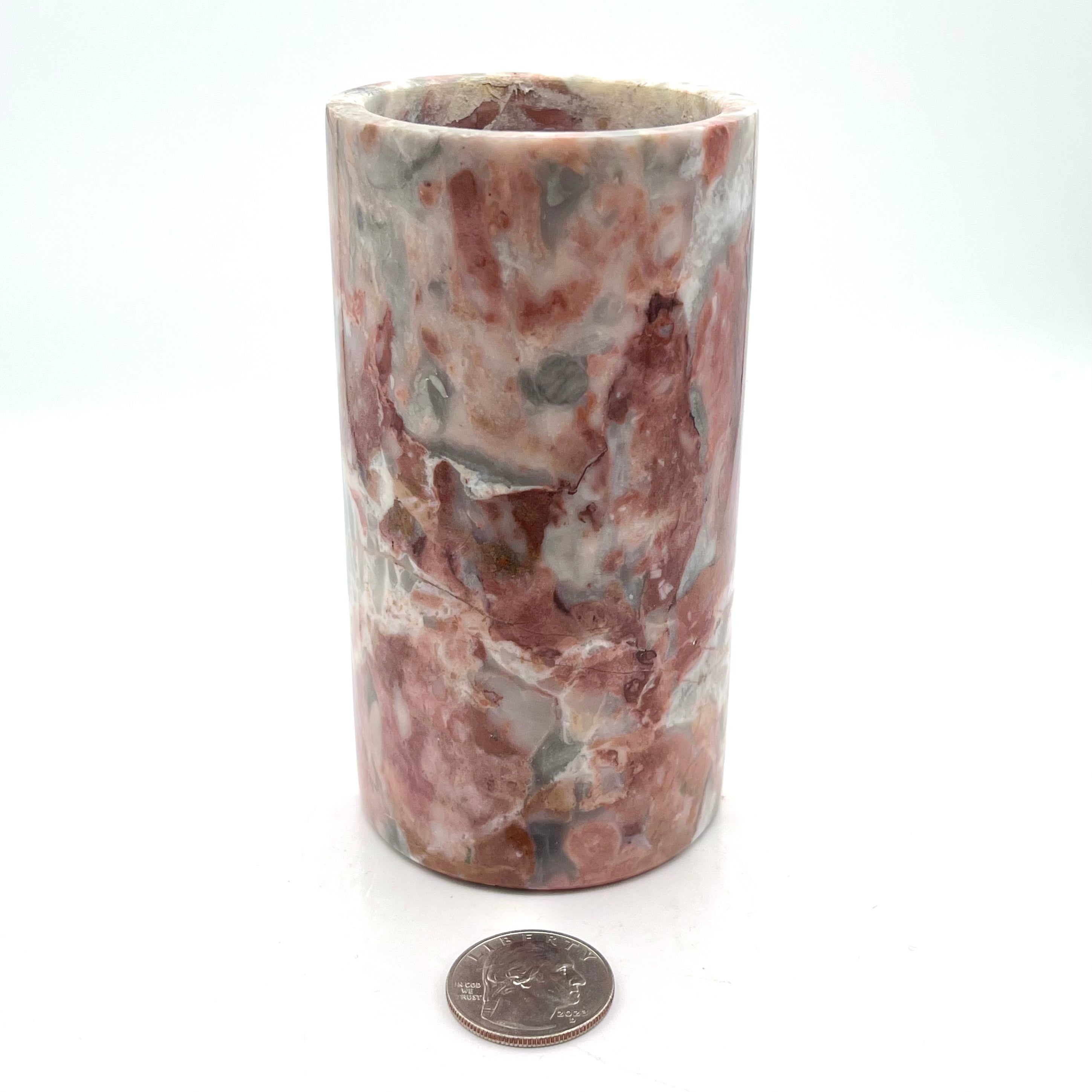 Retro Pink Onyx Vase