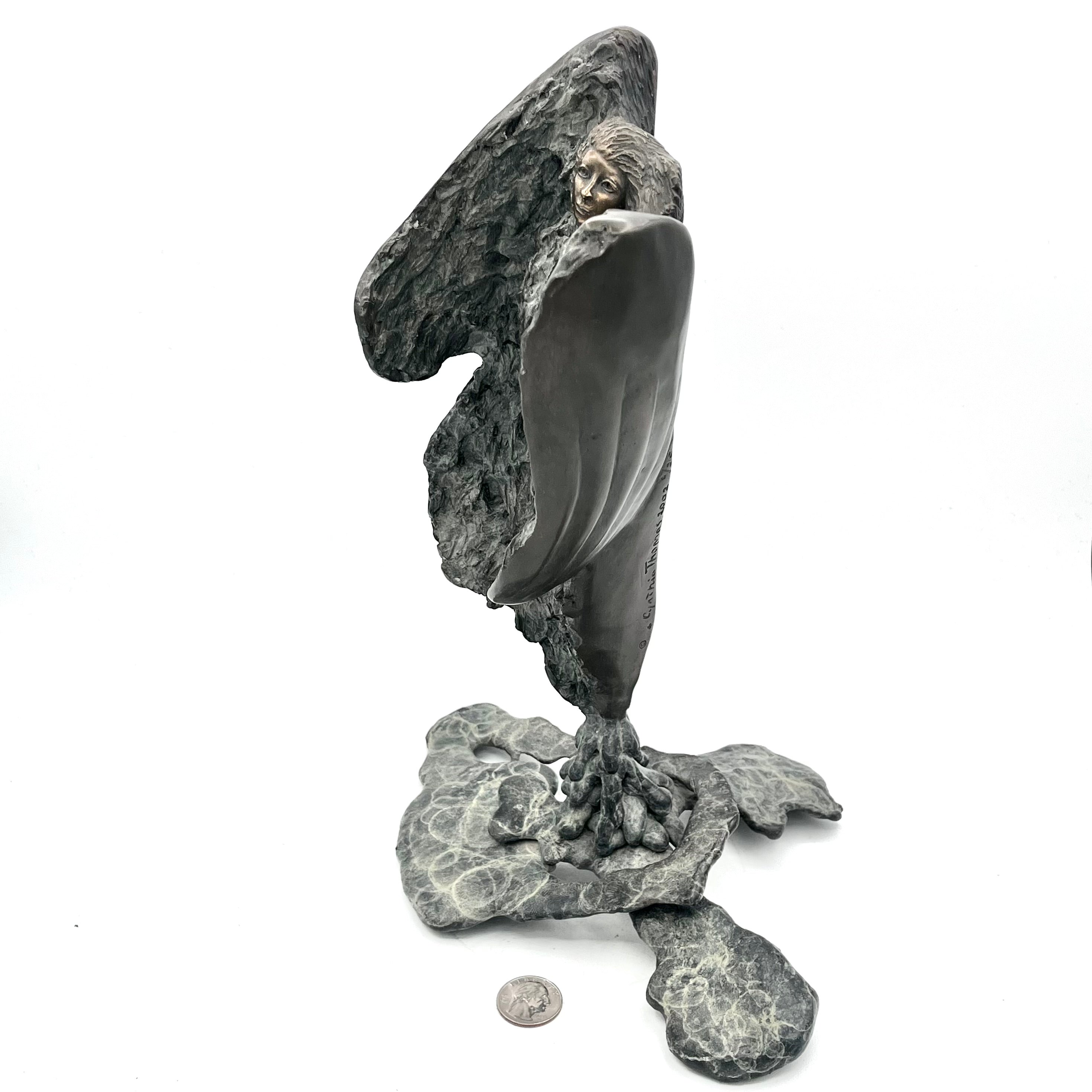 Bronze Sculpture- Goddess Angel #1 by Cynthia Thomas