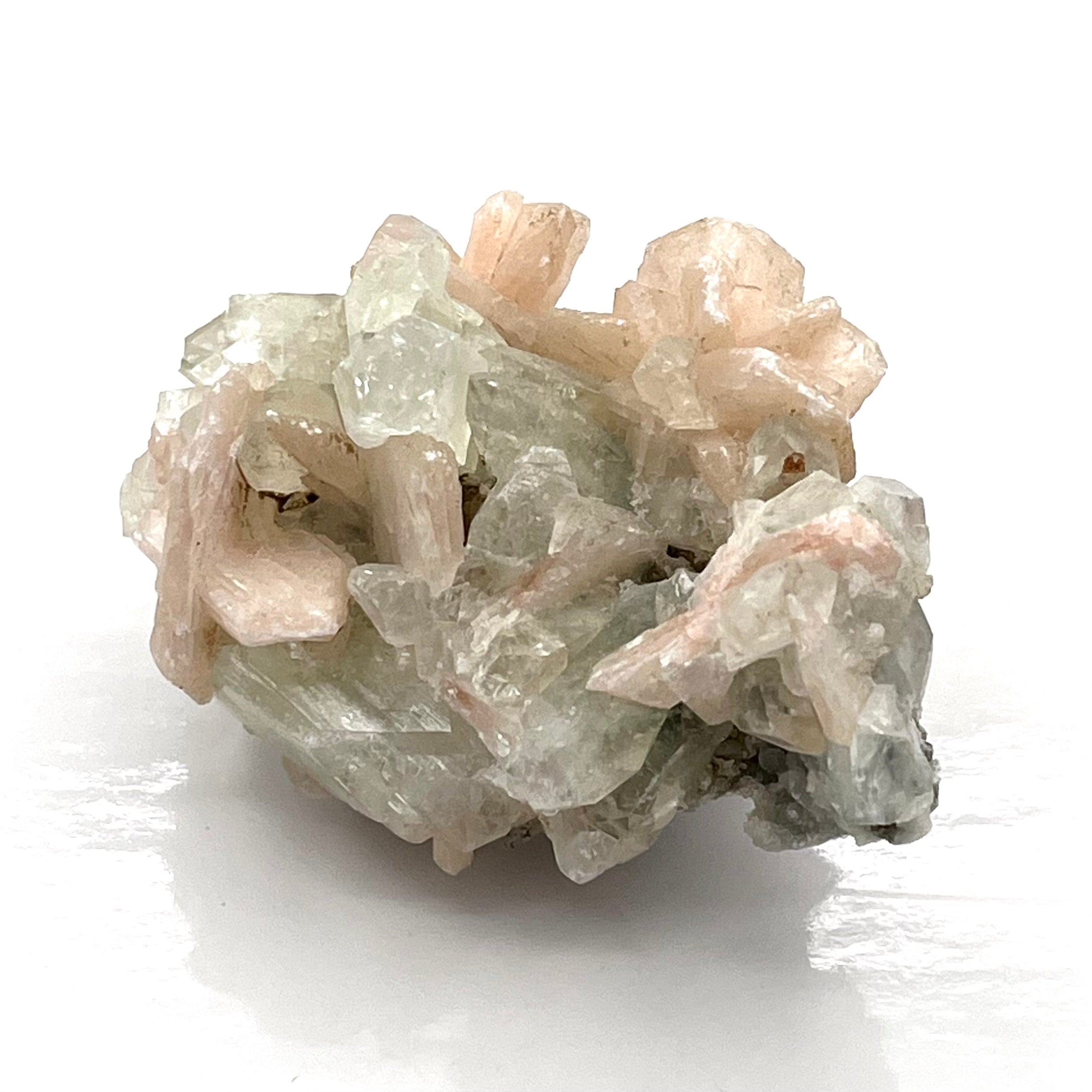 Apophyllite w/ Stilbite& Pink Chalcedony Druzy