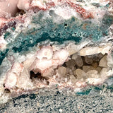 Rare, Unique Moss Agate, Spirit/ Aura Quartz, Cactus Formation w/ Calcite Points& Botryoidal Pink Quartz