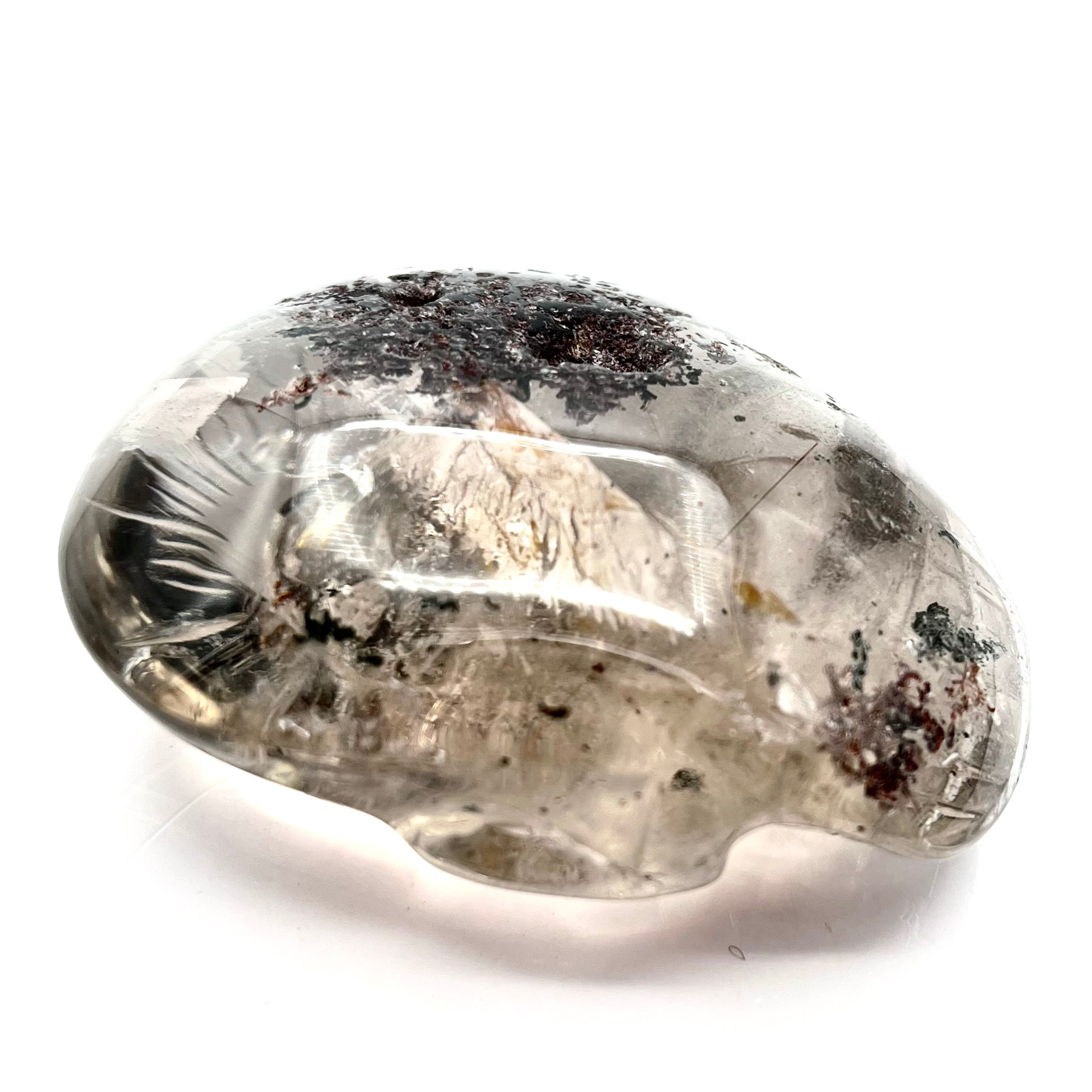 Smoky Quartz Skull Palmstone