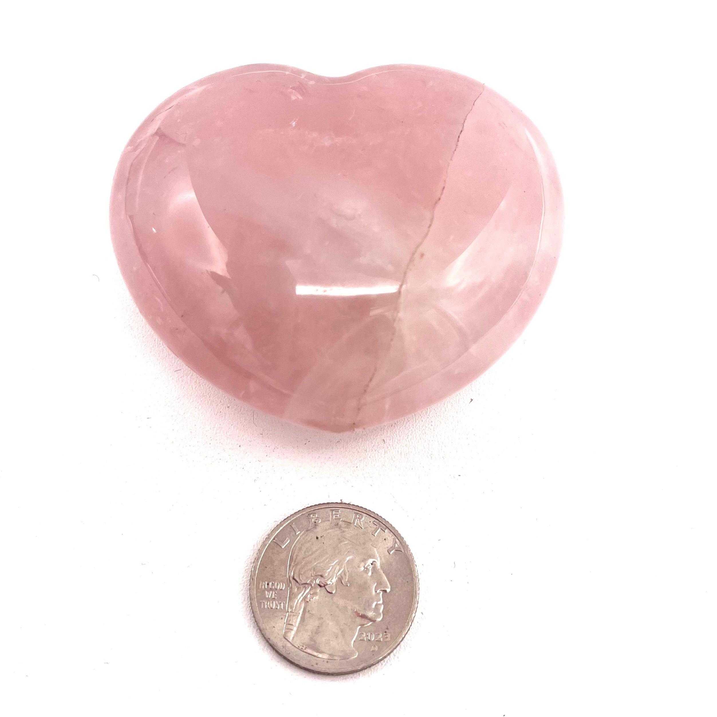 Rose Quartz Heart- Large