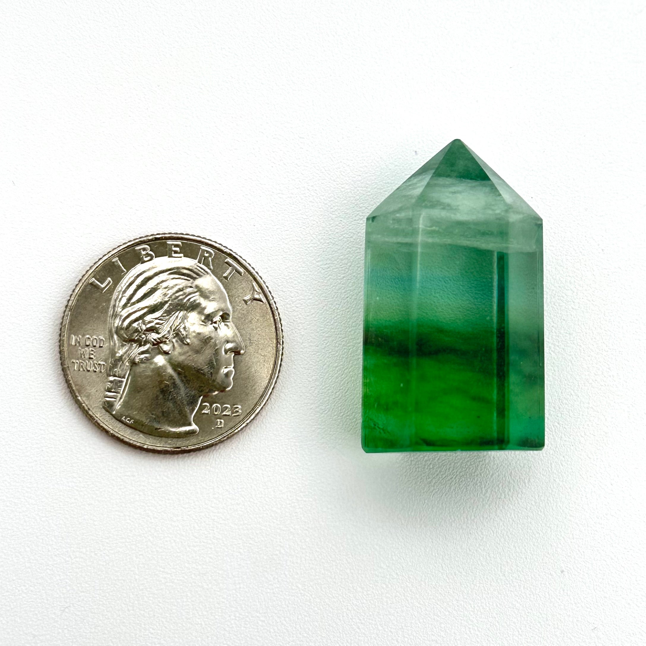 Green Rainbow Fluorite Points