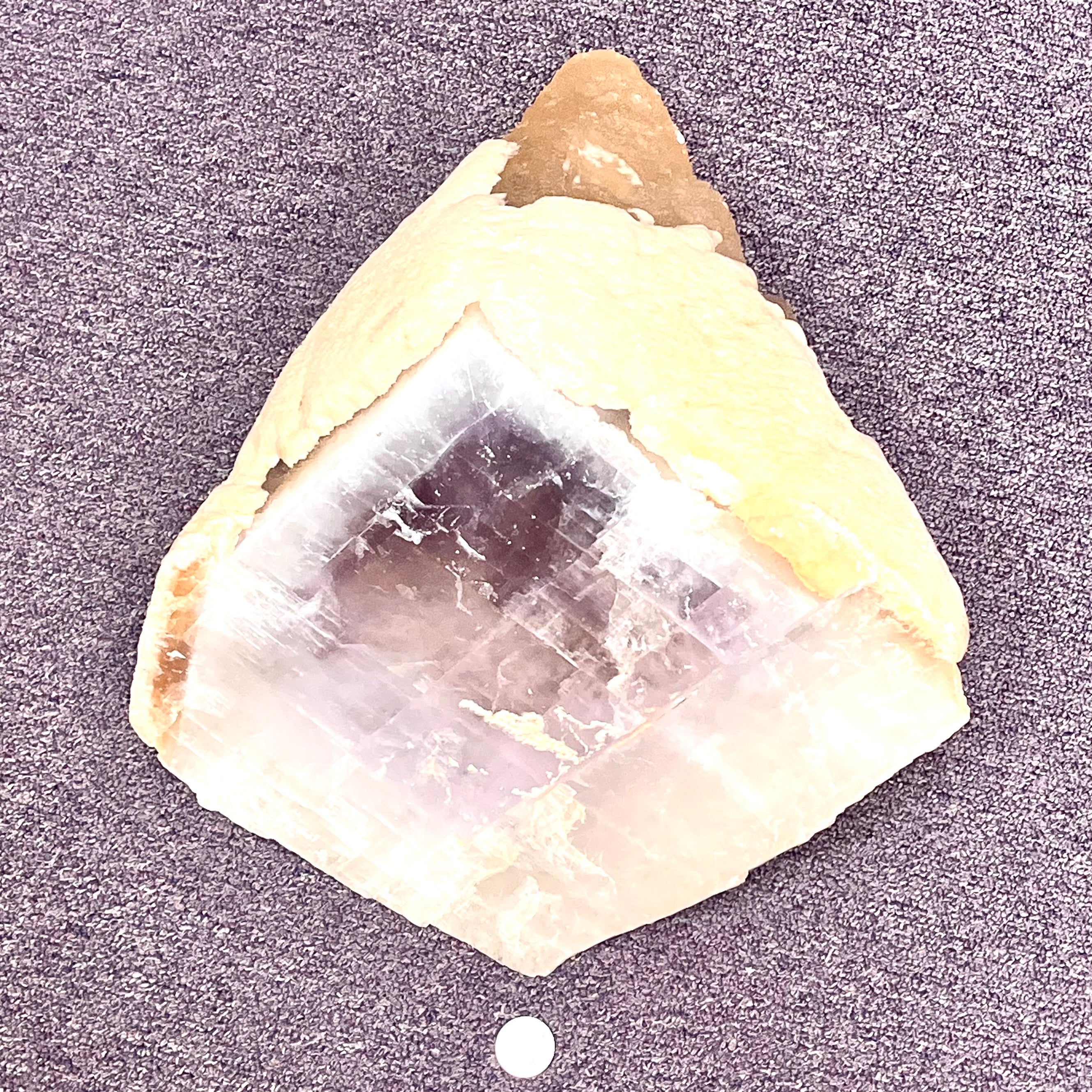 Rare Gorgeous, Large Purple Fluorite Nested in Calcite Matrix
