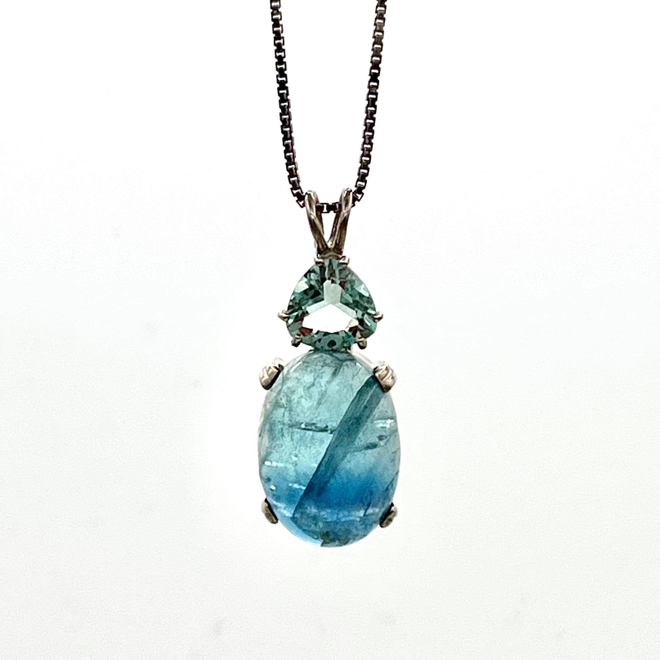 Fluorite w/ Colombian Obsidian Necklace- Paul Jensen Signature Collection