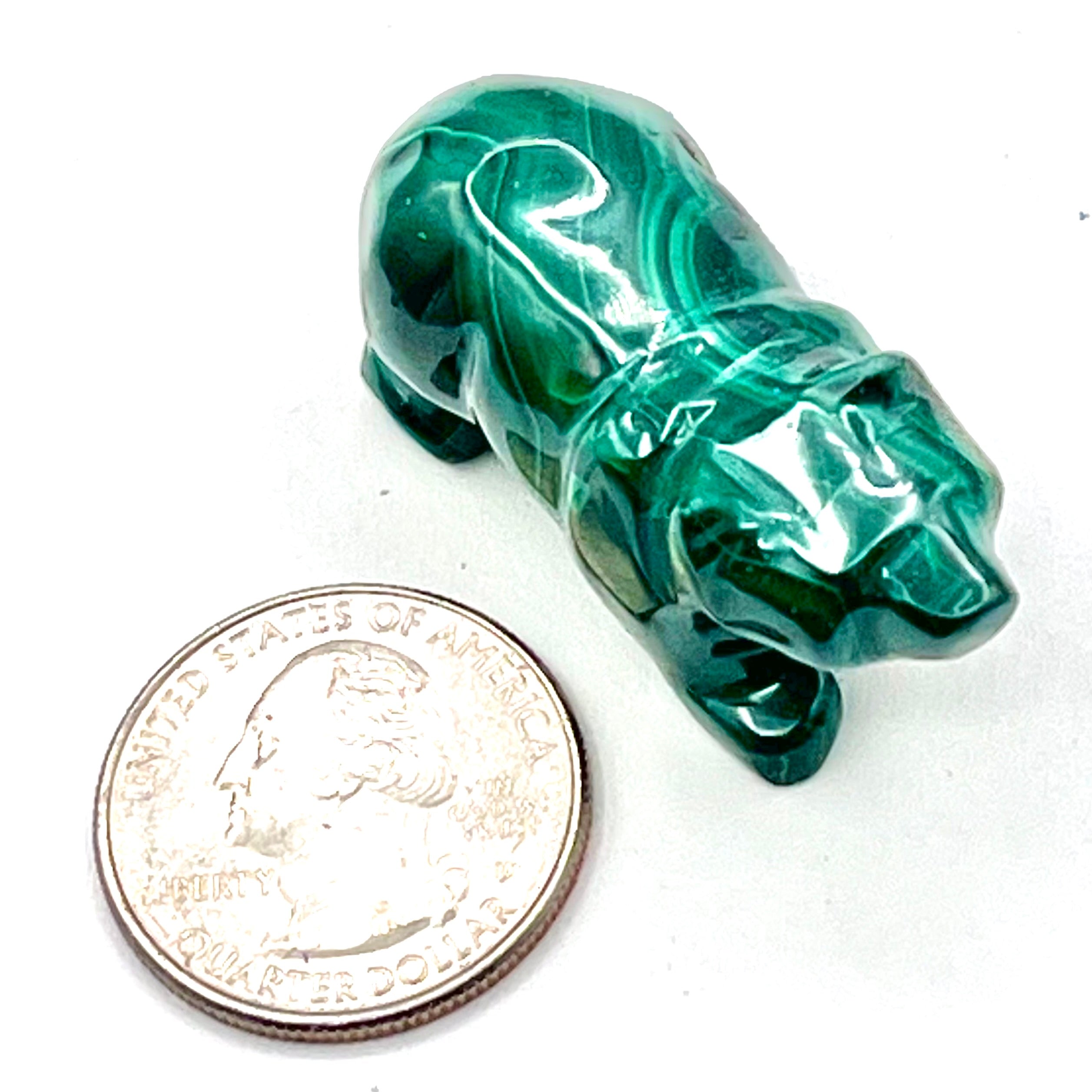 Malachite Animal Carving- Bear