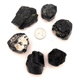 Black Tourmaline with Quartz & Calcite