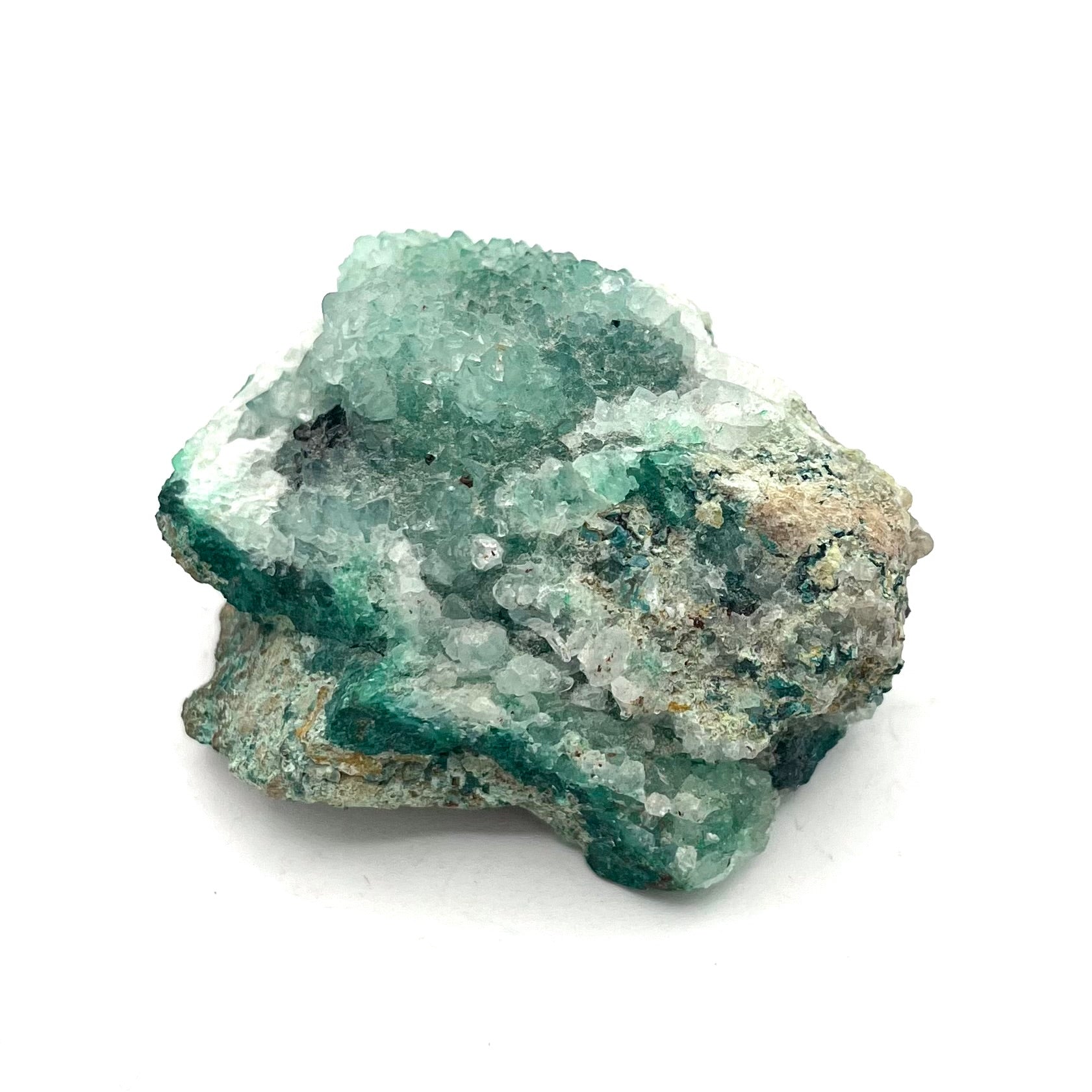 Rare Combination- Druzy Chrysocolla, Copper, Turquoise, Shattukite