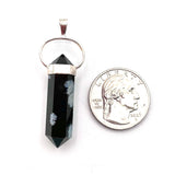 Snowflake Obsidian Pendant