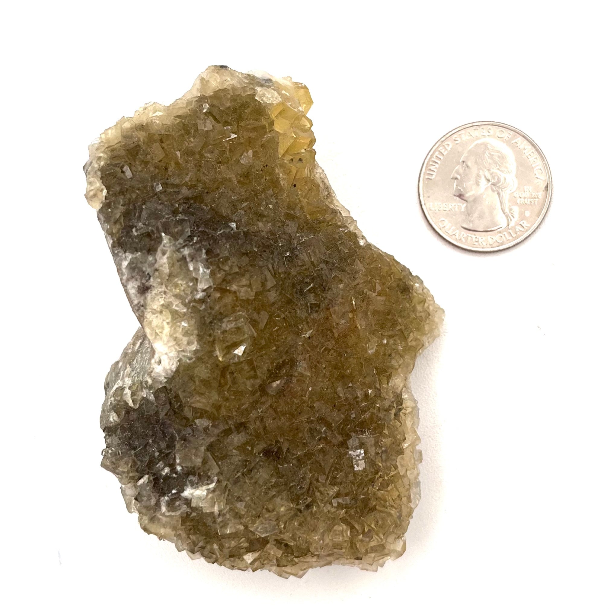 Yellow Fluorite with Druzy