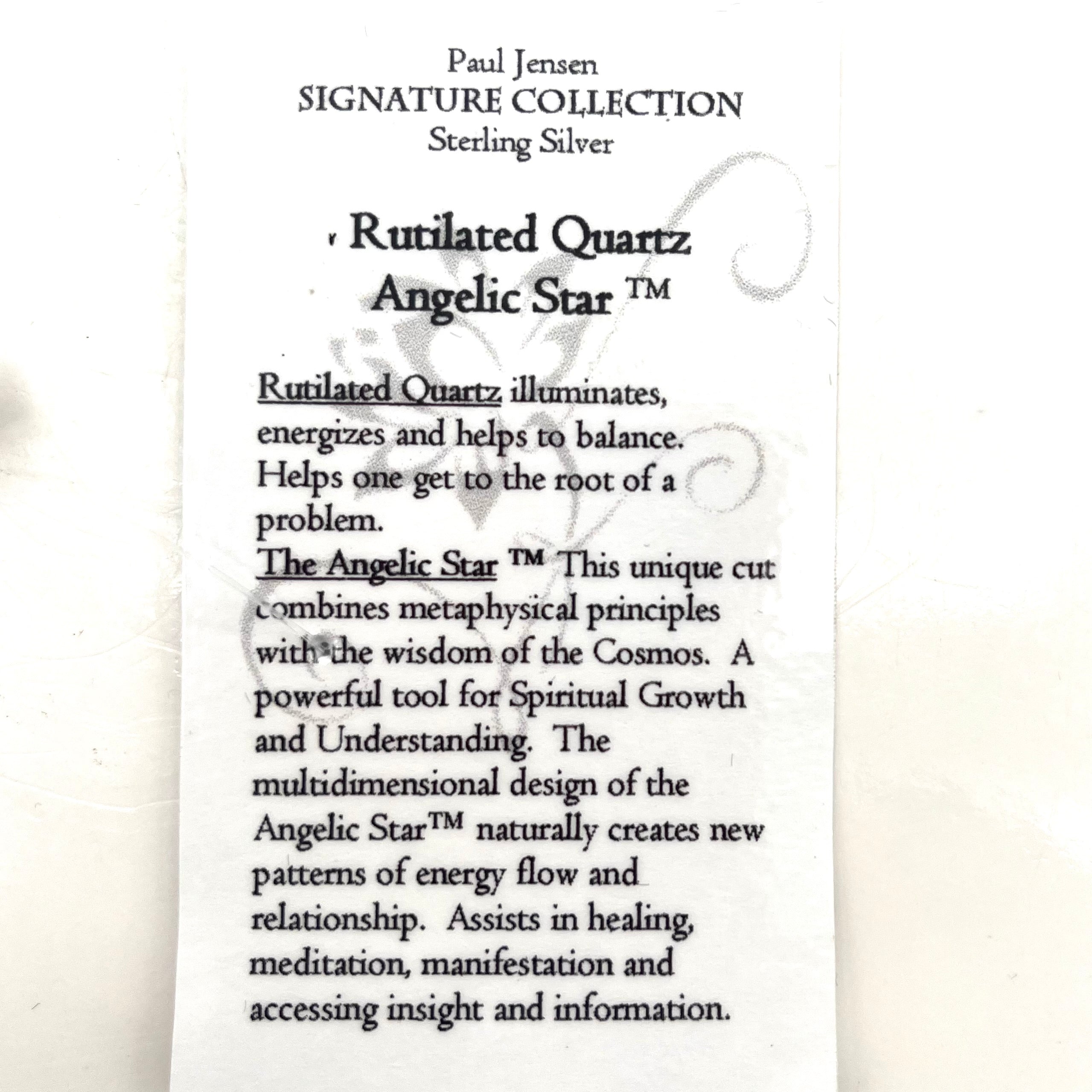 Rutilated Quartz Angelic Star Necklace- Paul Jensen Signature Collection