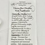 Tibetan Blue Obsidian w/ Aquamarine Necklace- Paul Jensen Signature Collection