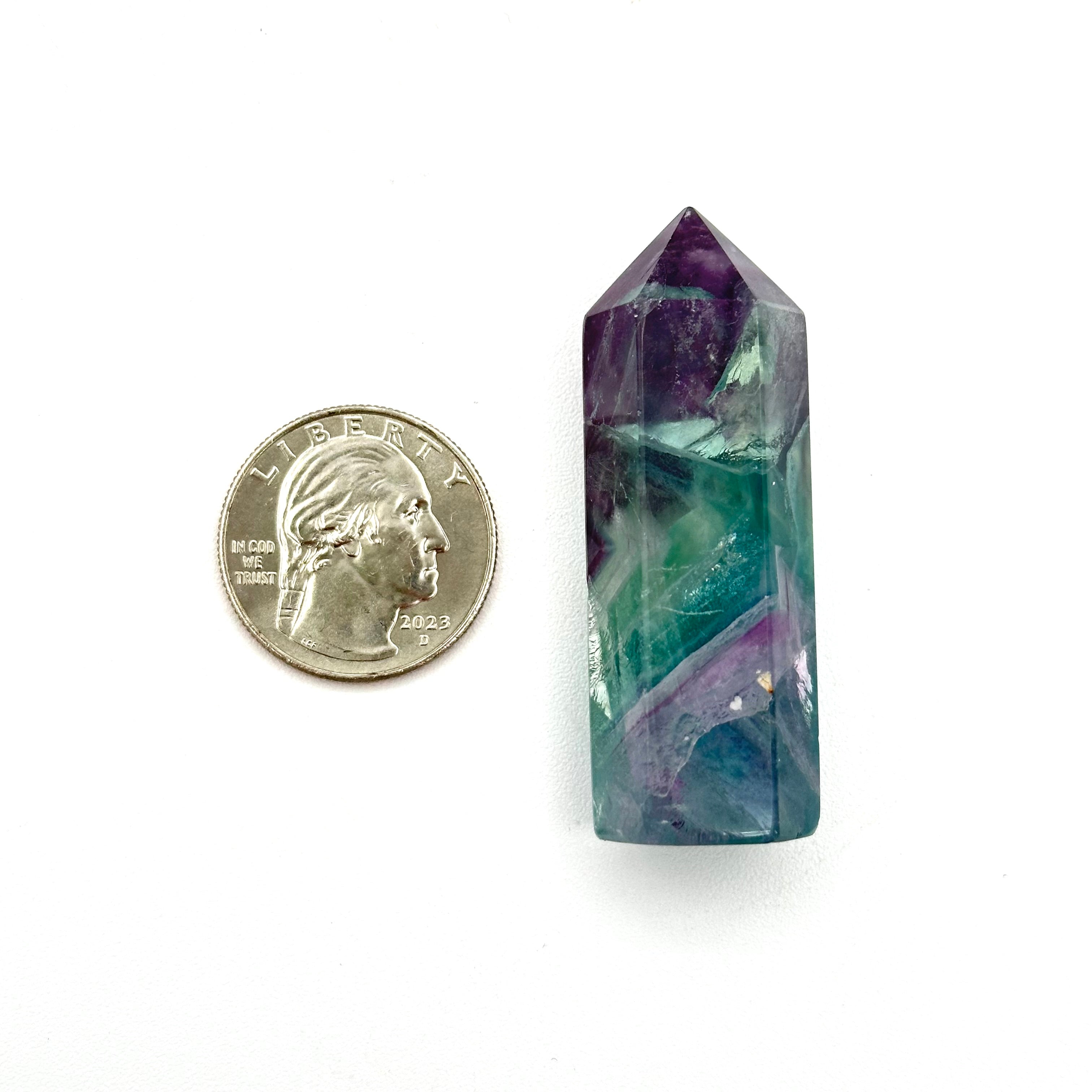 Blue Rainbow Fluorite Points