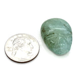 Green Quartz Skull Palmstone
